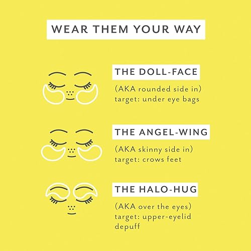 Miniatura 6 de Patchology Almohadillas de gel para debajo de los ojos, parches debajo de los ojos para ojos hinchados, ojeras, arrugas y bolsas de ojos, máscara de