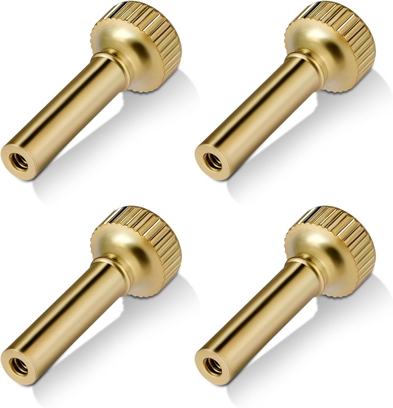 GooChan Lamp Socket Switch Knob, Standard Size Turn On/Off Replacement, Twist Knobs (Gold Color, 30mm Long, 4)