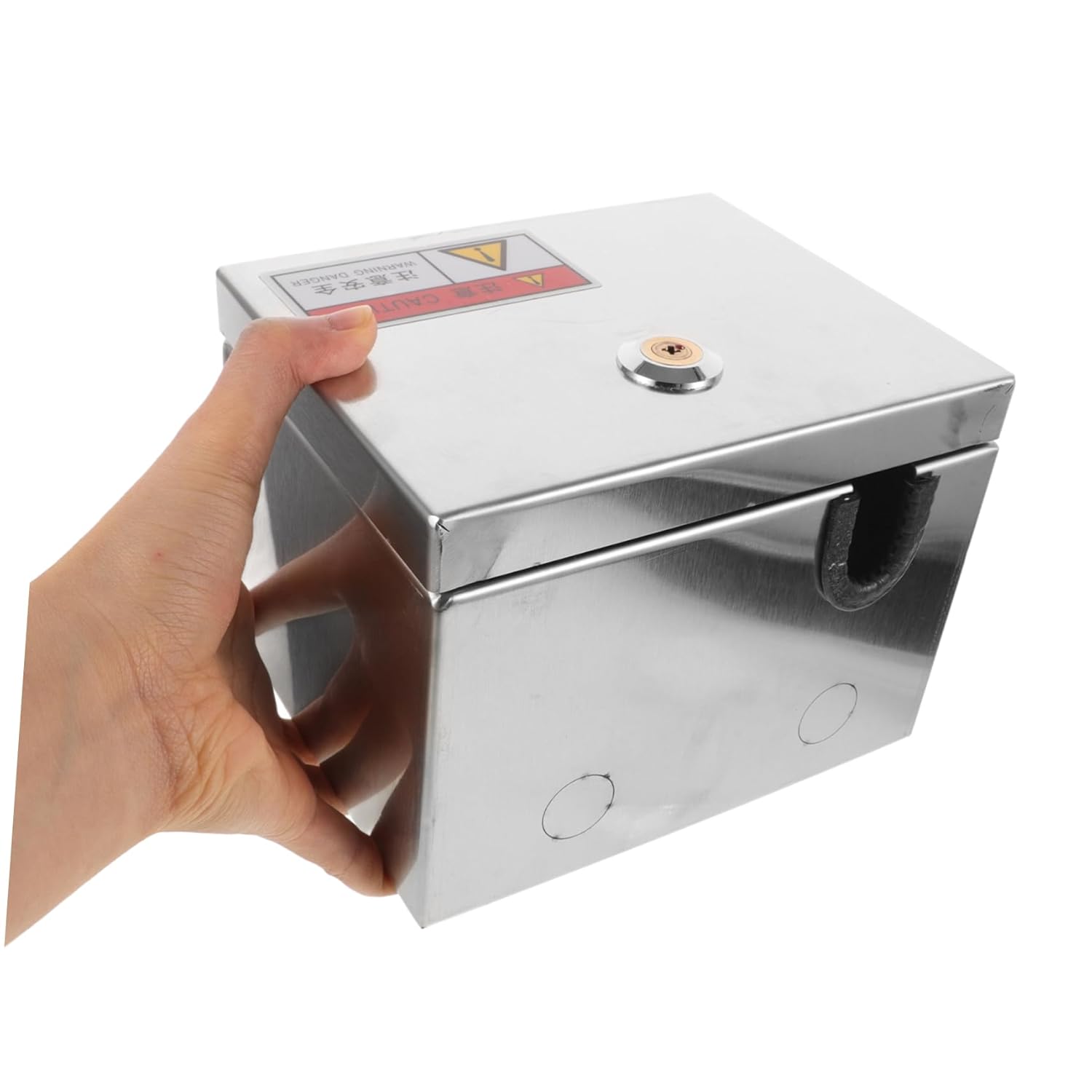 Stainless Steel Outdoor Electrical Enclosure with Lock Waterproof Socket Box for Electric Vehicle Charging Protective Outlet Box for Outdoor Use