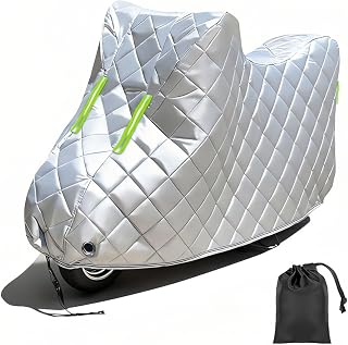 Hail Resistant Motorcycle Cover for Aprilia Mc Gulliver Catcon. Heavy-Duty 210D Oxford Fabric Waterproof,Full Protection for Paint and Parts,for Outdoor Parking,with Windproof Straps
