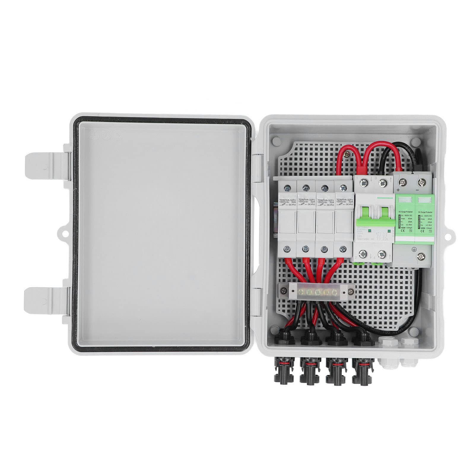 Buy PV Combiner Box, IP65 Waterproof 4 String Metal Solar Combiner Box
