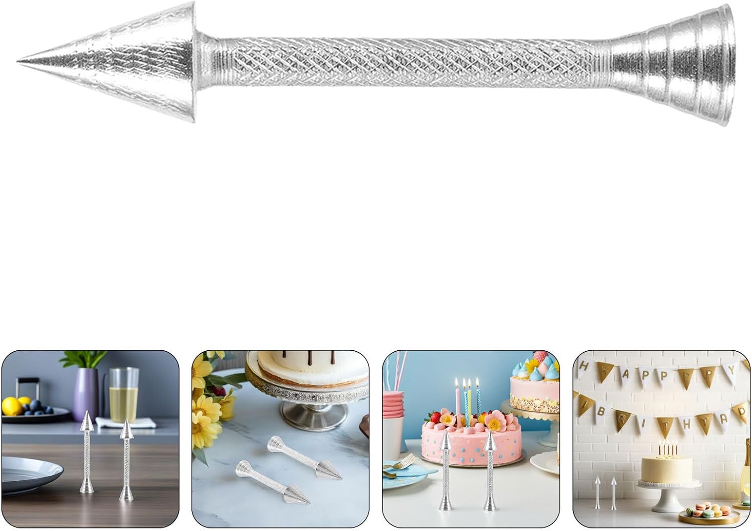 8pcs Aluminum Alloy Cake Decorating Tools for Cream Flowers