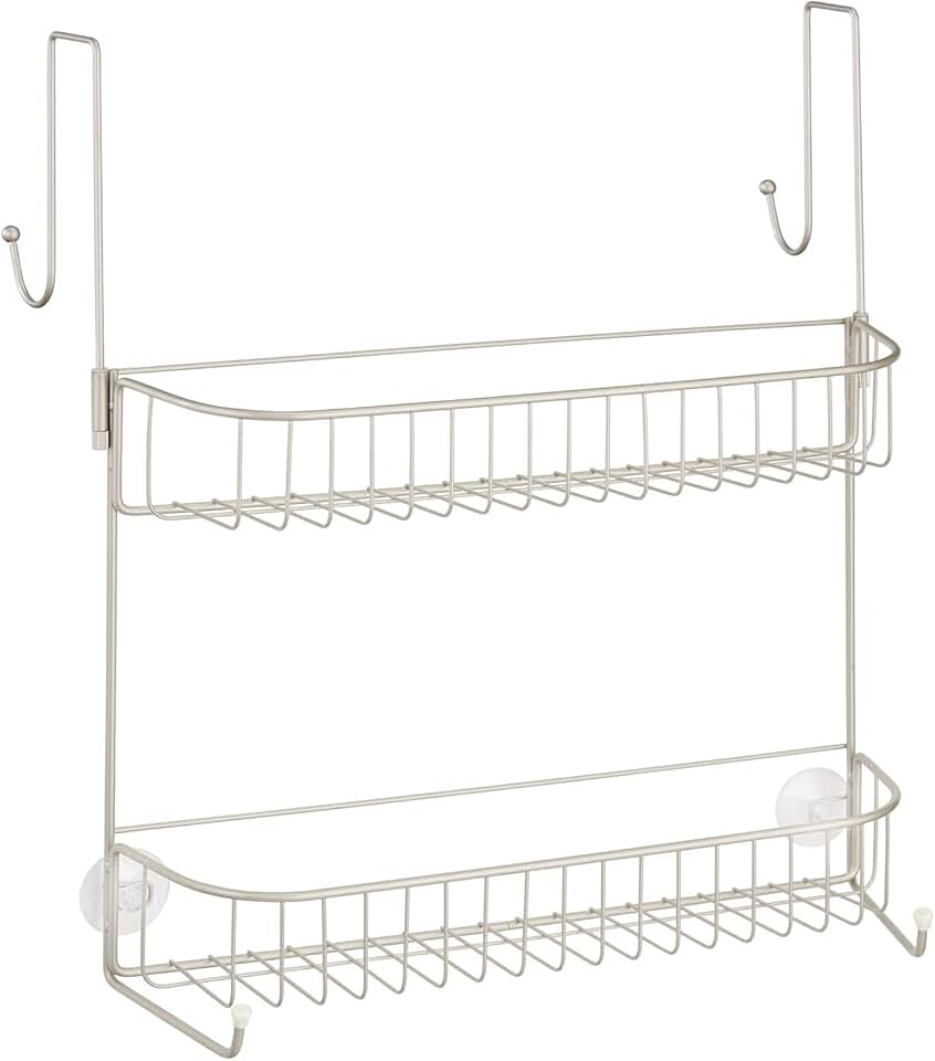 brushed nickel shower caddy