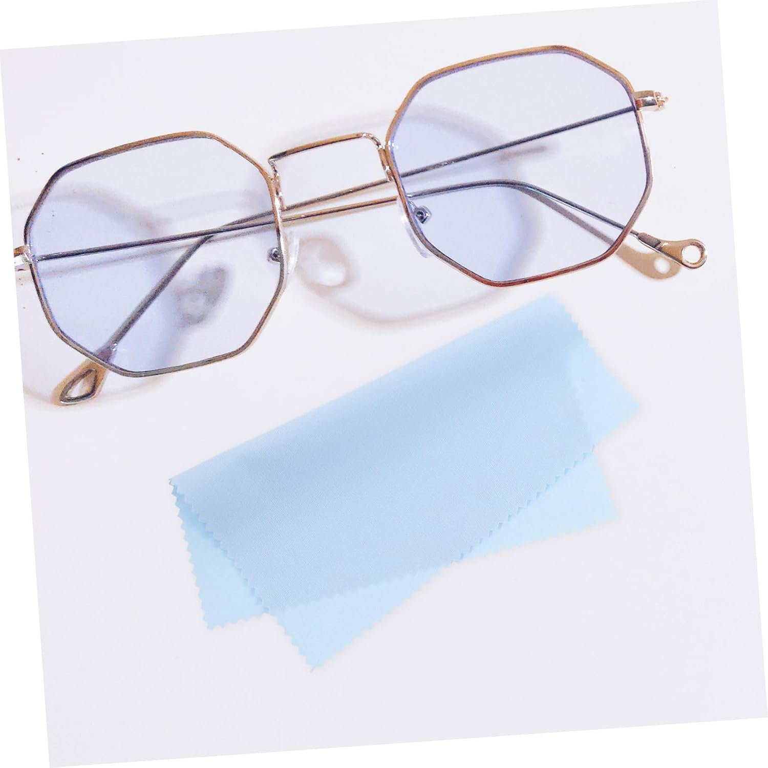SECFOU 50pcs Microfiber Eyeglasses Cleaning Cloths Lint Scratch Eyeglasses Screens and Camera Lenses Cloths