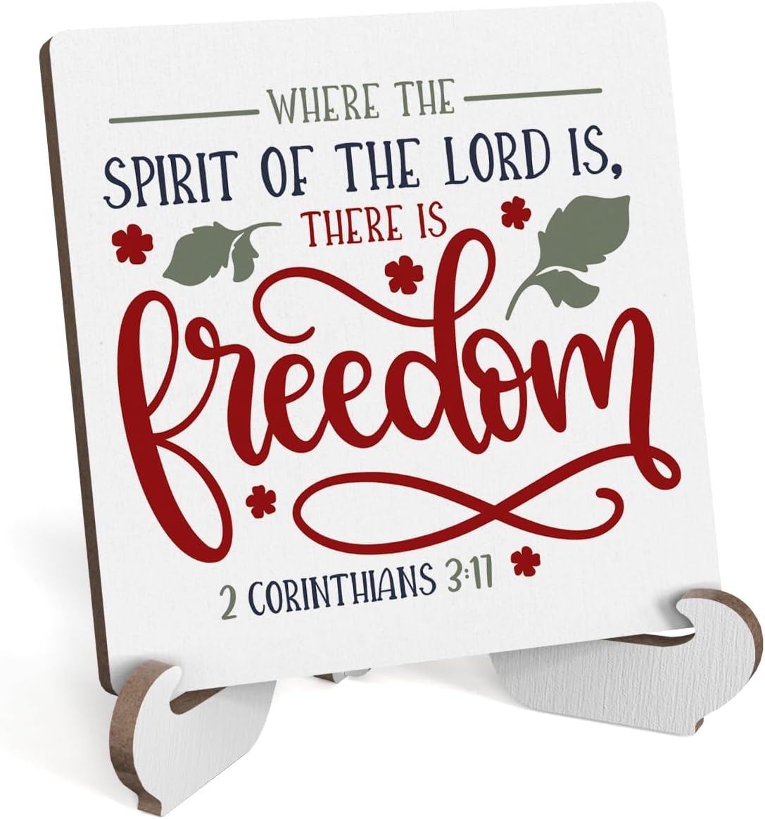 Amazon.com: Bible Verse Table Desk Decor Inspirational Rustic Christian ...