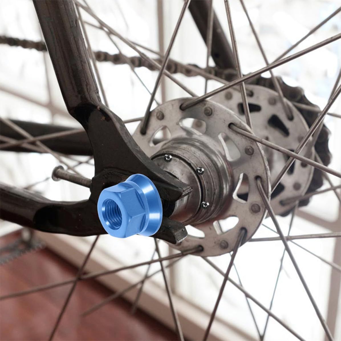 Operitacx 18 Piezas Tuerca del Buje de Bicicleta M10 de Aleación de
