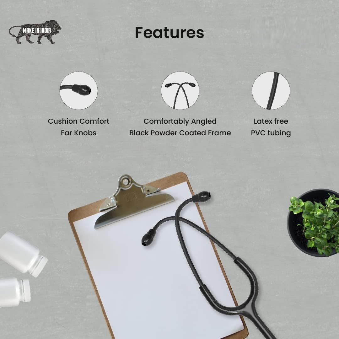 Aluminium Anchor Stethoscope for Doctors & Medical Students - (Dual Head)