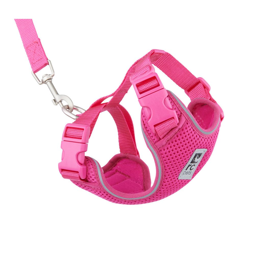 RC Pets Adventure Kitty Harness Includes Adjustable, Airmesh Fabric, 6' Leash and D-Ring Cat Walking Harness | Raspberry, Medium