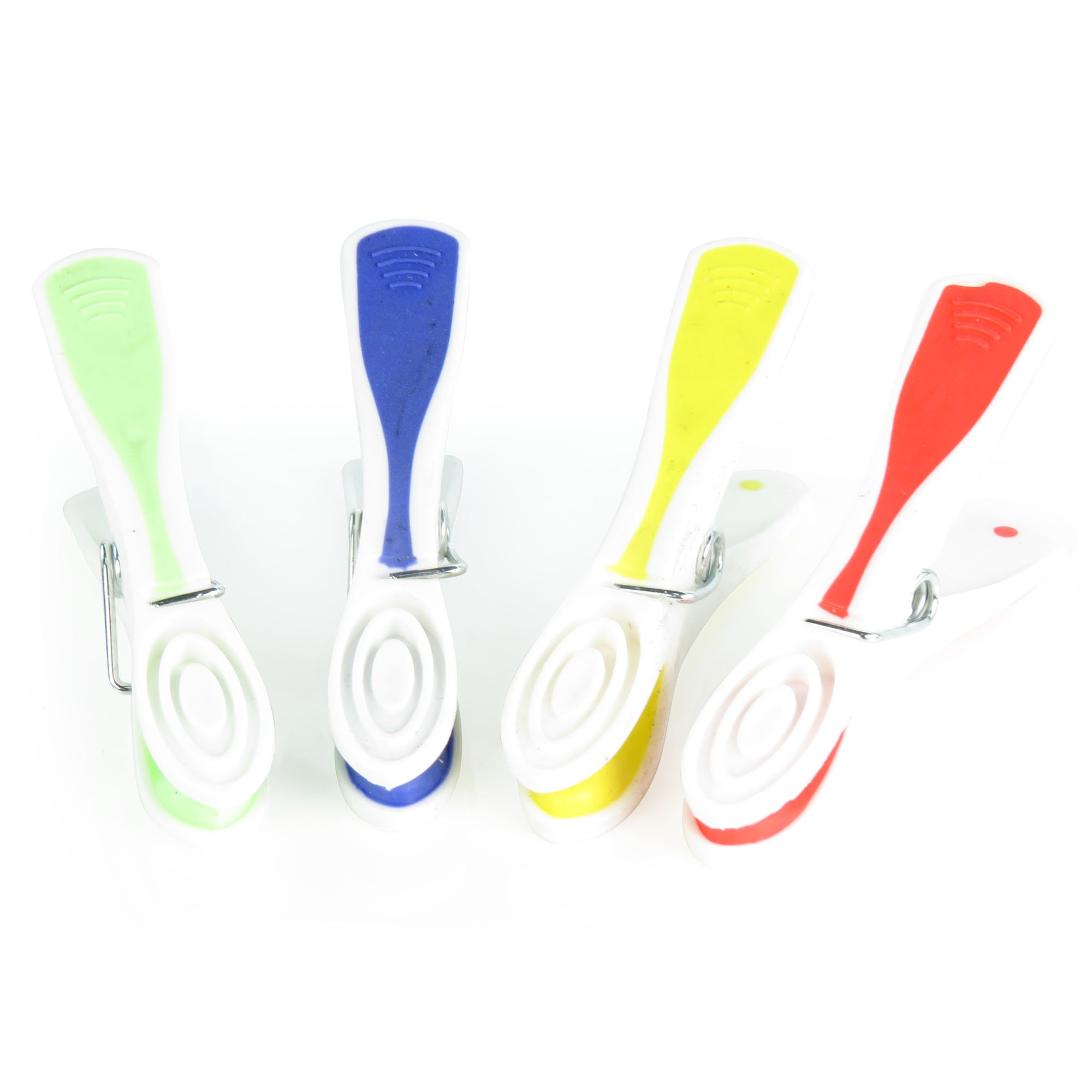 Hangerworld Mixed Colours Strong 8Cm Plastic Clothes Washing Line Pegs Rubber Soft Grip Laundry Garment (72)
