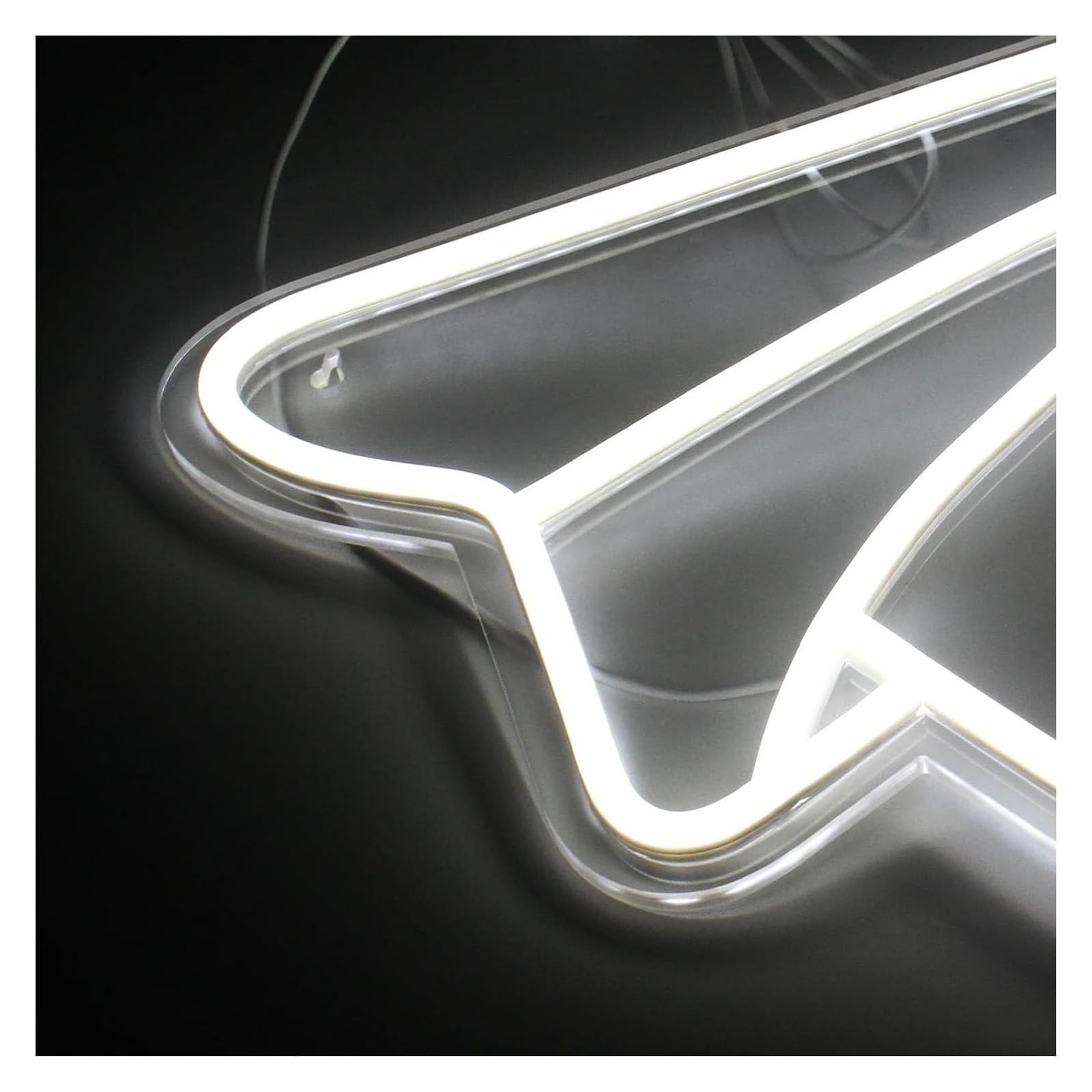 Decorazione luminosa al neon, aereo di carta per insegna per camera da letto negozio casa 33 cm × 35