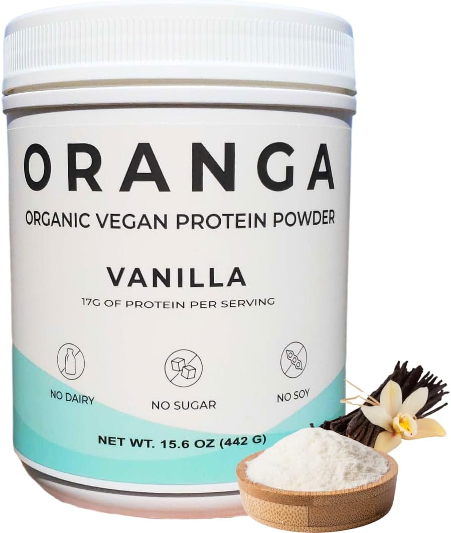 Organic Plant-Based – Rice, Pea, Pumpkin Seed Protein Powder – Vanilla – Digestive Enzymes Included, No Additives, Dairy-Free, Soy-Free, Keto-Friendly, Gluten-Free, Non-GMO – 17 Servings (442g)