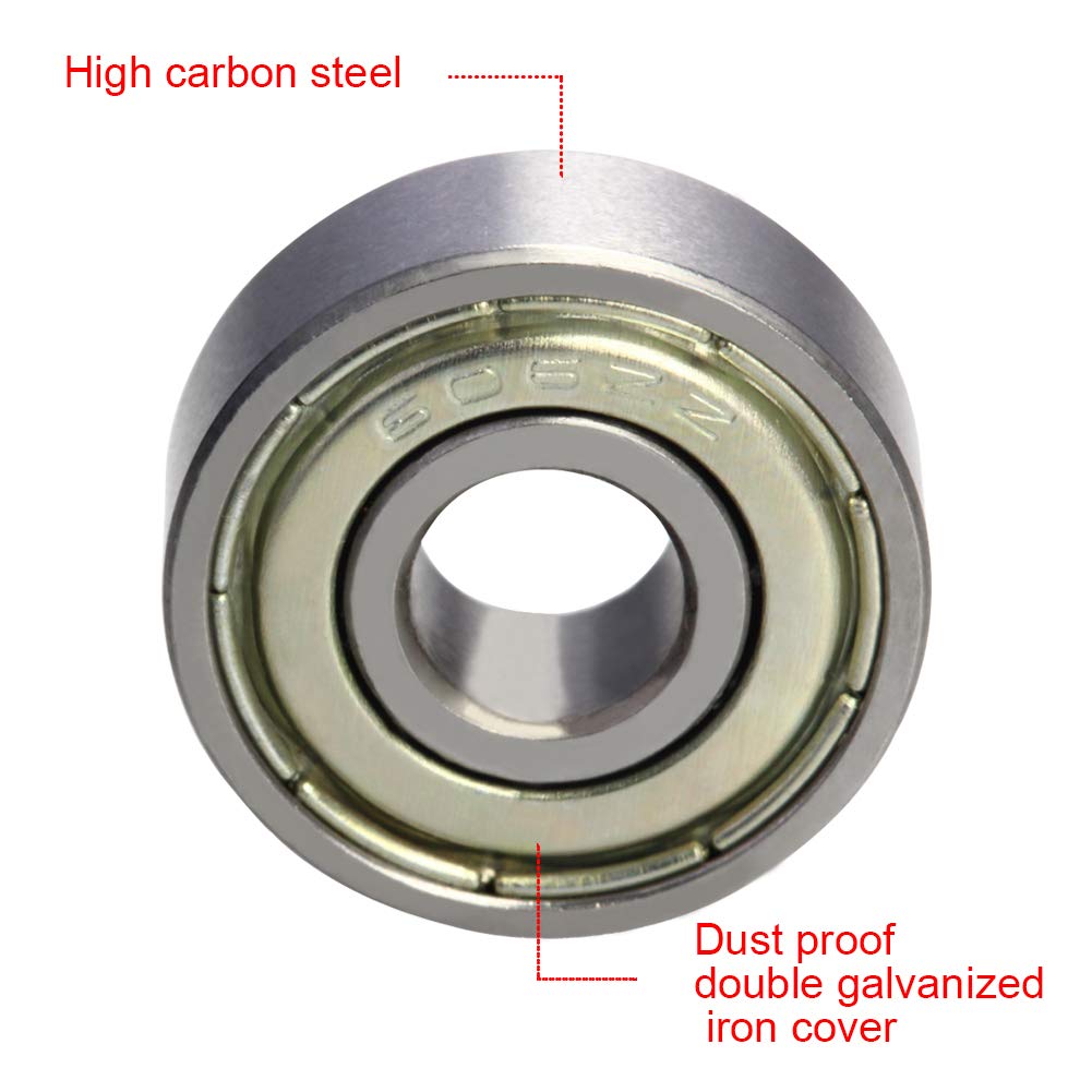 Cuscinetti A Sfere 606-2RS - 6x17x6 Mm, Acciaio Carbonio, Doppio Sigillo, Confezione Da 8 Pezzi - Foto 3