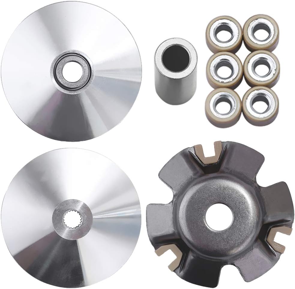 Hoypeyfiy Racing Variator Kit Motorcycle Complete Assembly Replacement for GY6 125cc 150cc 157QMJ Chinese Scooter Performance Racing Front Clutch Variator