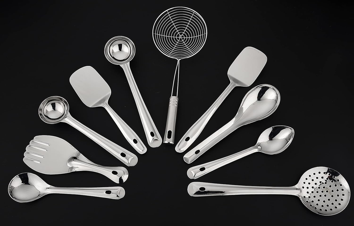 Stainless Steel Chef Choice Cooking & Serving Spoon (Set of 10)