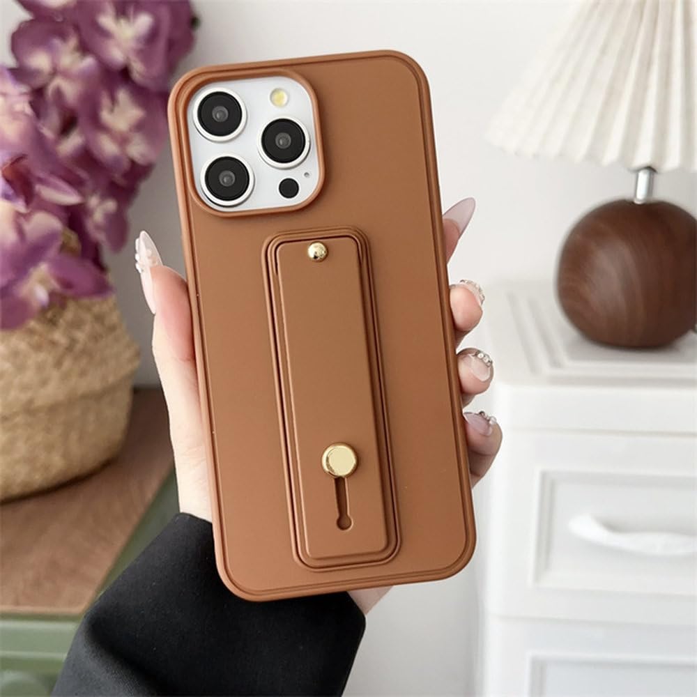 Coque iPhone 15 avec anneau support antichoc jaune magnétique - 7