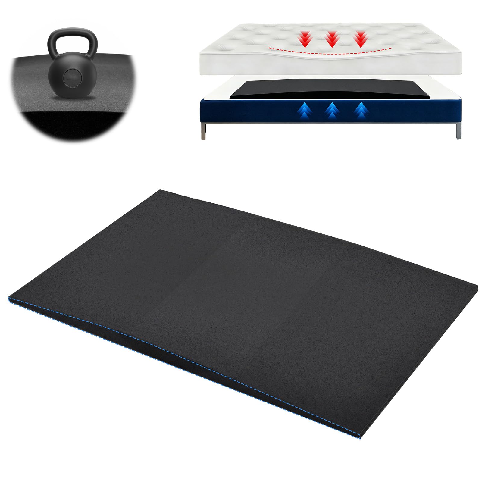 Scettar Sagging Mattress Support Fix Sinking Beds, 120 x 60 x 5 cm Under Mattress Support High Density Foam Insert Pad for Sagging Bed Repair Enhances Sleep Comfort