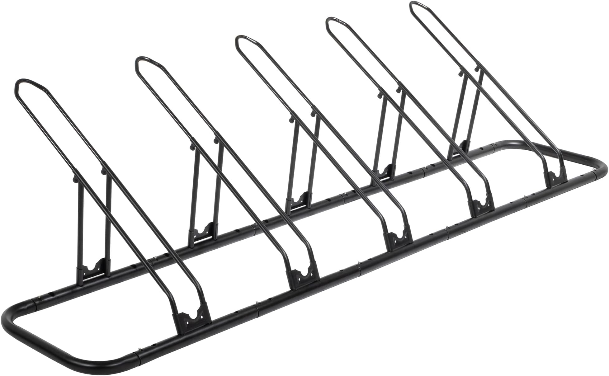 CyclingDeal Bike Rack Floor Parking Bike Stand for up to 6 Bicycles | Indoor, Home & Garage Storage Rack | Stable & Secure Bicycle Stand w/ Tire Grooves Up to 29", Holding Plates & Custom Spacing