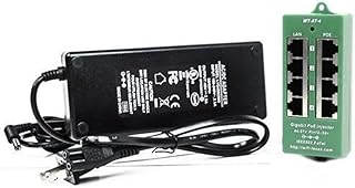 WT-AT-4-56v60w 802.3at negotiating Gigabit PoE 4 Port Power Over Ethernet Injector for PoE Cameras, IP Phones, WiFi Access Points, Includes 56 Volt 60 watt Power Supply with UL, DoE, FCC listings