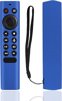 JKZTJOF Blue Silicone Protective Case with Strap for NVIDIA Shield TV Pro/4K HDR Remote, Shockproof Anti-Dirty Cover for NVIDIA Shield Remote