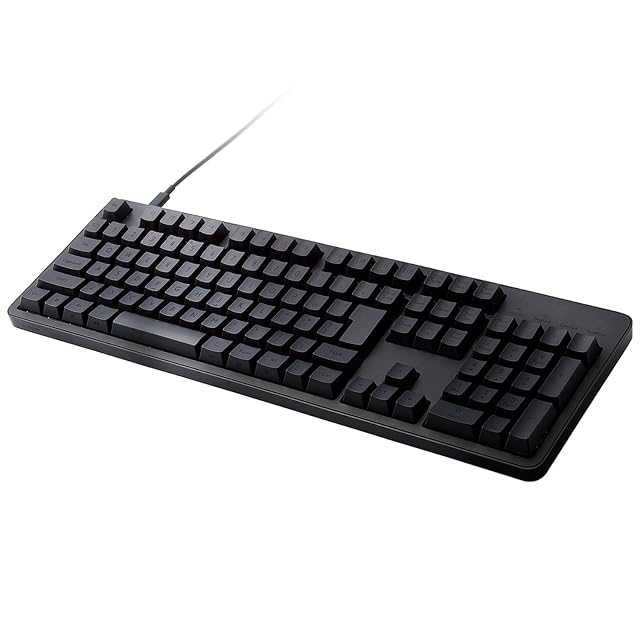 Elecom TK-MC50UKLBK Leggero Mechanical Keyboard Wired Full Size N Key Rollover 50 Million Times Heavy Duty Switch Red