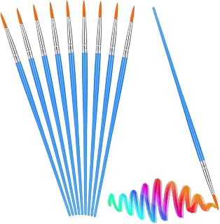 Artist Paint Brushes, Nylon Hair Brushes, 10 Piece Detail Painting Set | Watercolor Acrylic Painting for Oil Gouache Ink Body