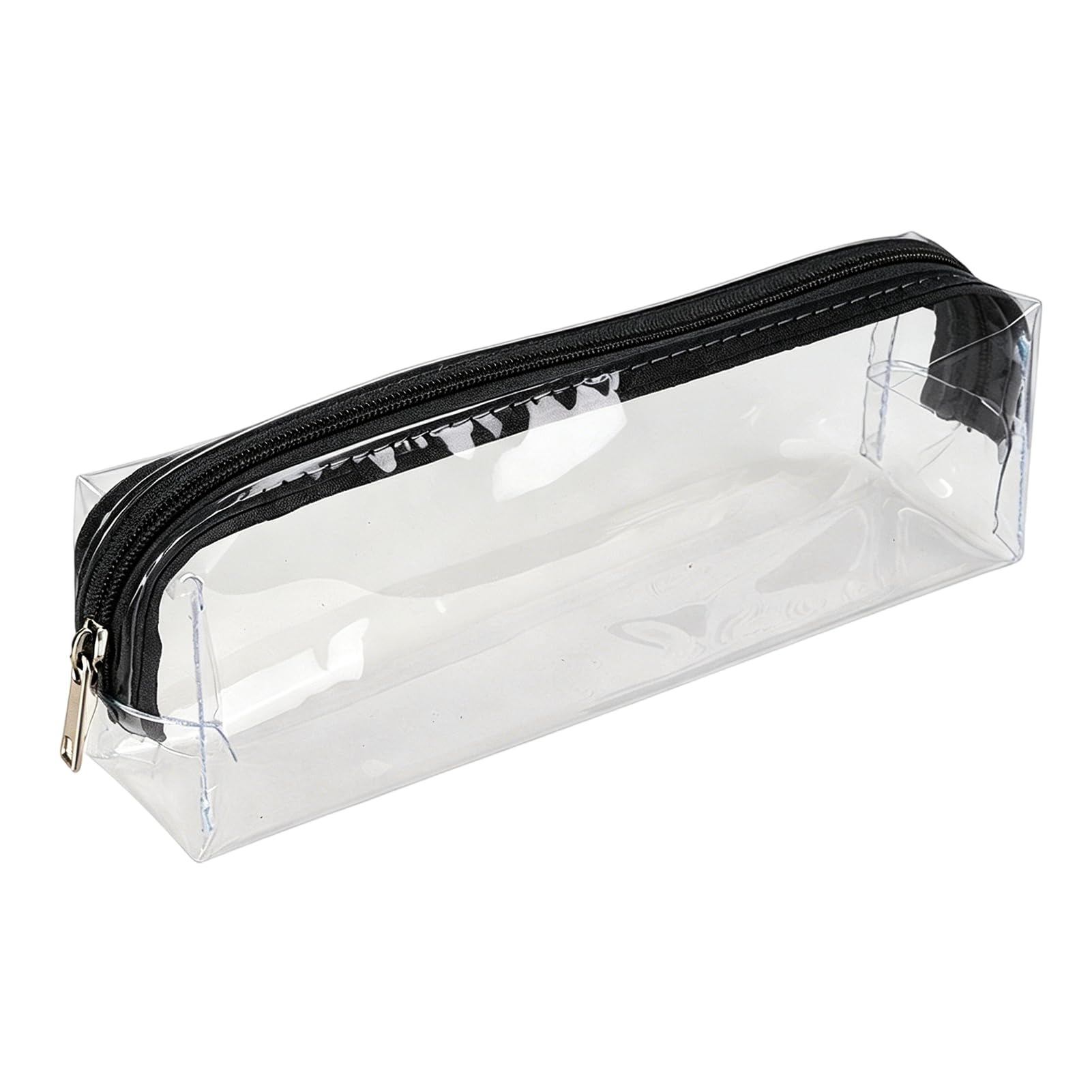 matumou Clear PVC Pencil Case, Waterproof Stationery for Students, Transparent Pouch for School Exam, Large Capacity Zipper Pouch
