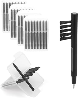 BOXOB 5 Pack Hearing Aid Filters, Wax Guard Filters with Brush Practical Hearing Aid Cleaning Tools Kit Compatible with Phonak, Resound, 8pcs per Box