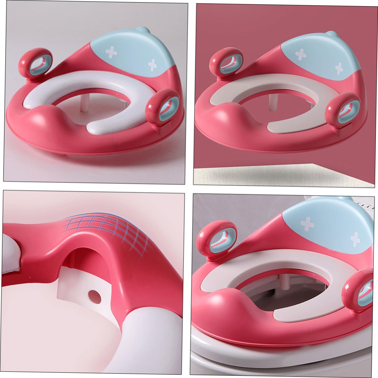 Toddmomy Baño Para Asiento De Entrenamiento Coral Con Asas Antideslizantes Para Inodoro Entrenador De Inodoro Para Bebés y Cómodo