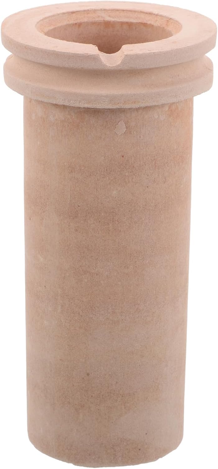 Artibetter Ceramic Melting Pot: 1kg Crucible, Metal Melting Ingot Cup for Gold Silver Brass Aluminum Furnace Casting Jewelry Tools, 3.9cm Inner Diameter