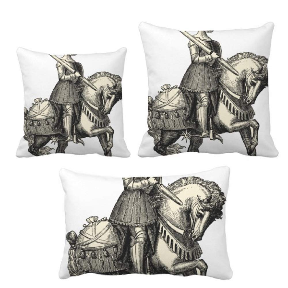 Coussin chevaliers d'Europe DIYthinker pour décorer un salon médiéval