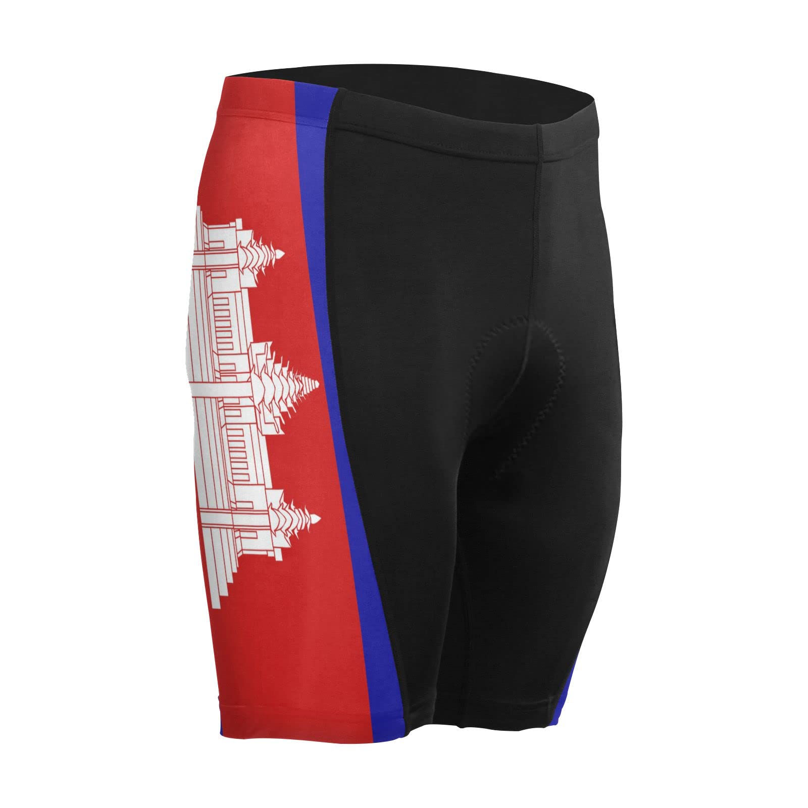 Cambodia Flag Men's Bike Shorts Padded Cycling Bicycle Biking Shorts Tight Multicolor
