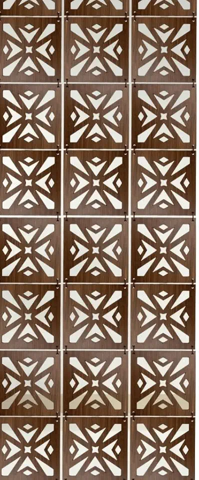 Kit 12 Placas Mdf Divisórias de Ambientes Biombos Madeira Arte Decore Sala Quarto Placas Moldura Para Paredes Repartição(Kit 12 Divisória Texturizada)