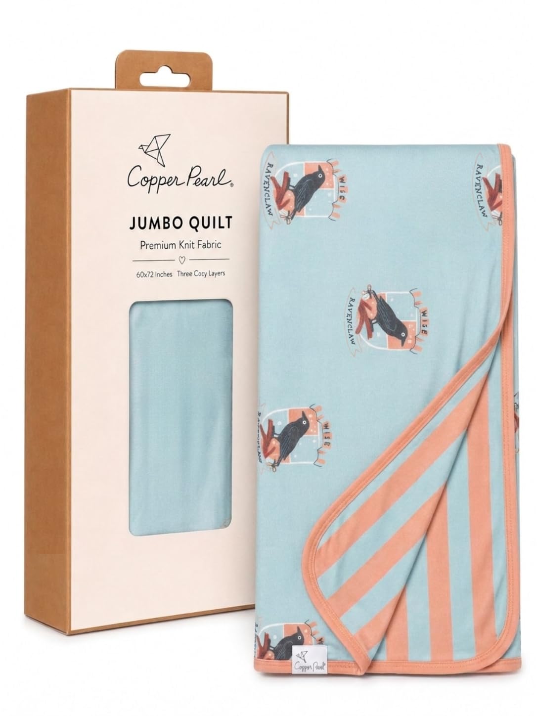 Copper Pearl Jumbo Three-Layer Baby Blanket: Soft Baby Quilts for Boys and Girls | Breathable, Cozy, Toddler Blanket | Baby Quilt for Newborns | 60x72 Premium Material | Ravenclaw