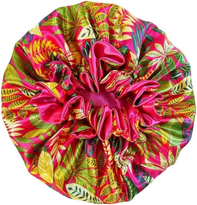 Pink Flower Satin Bonnet