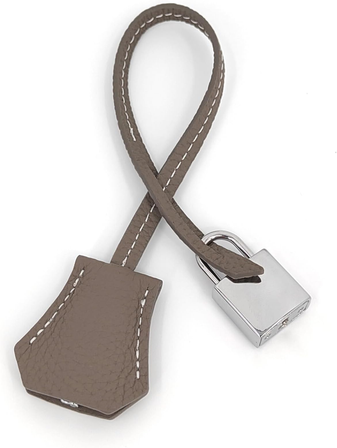 M-ioi-MGenuine Leather Key Clochette Bag Charm, Bell Key Holder, Purse Keychain, Handbag Accessories Replacement, w/Padlock