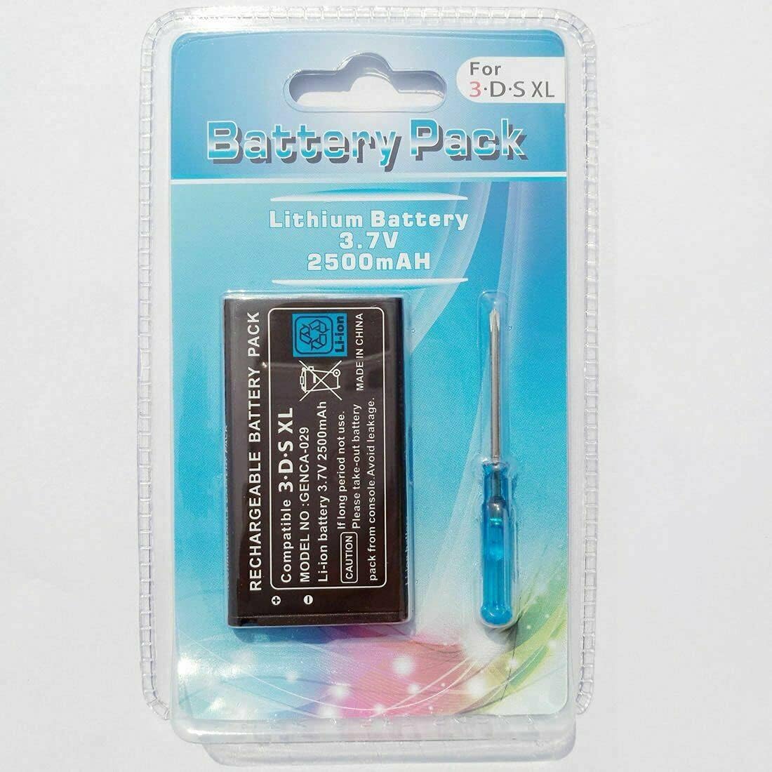 3DS XL Battery Pack, 3.7V 2500mAh Li-ion Battery + Screwdriver for Nintendo 3DS XL Game : Video Games