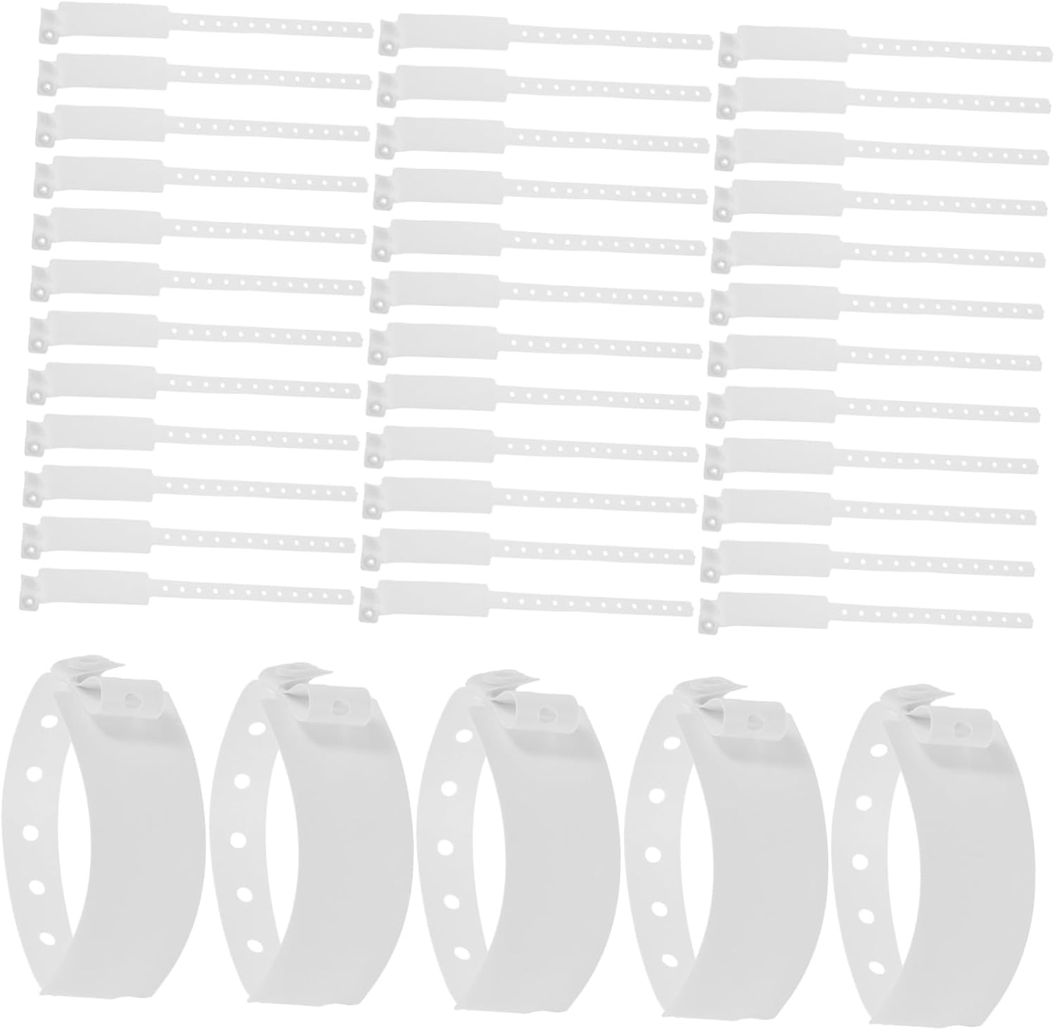 100pcs Id Wristbands Disposable Blank Safety Bracelets for Patient Identification Hospitals Anti-Tear Design Easy to Write