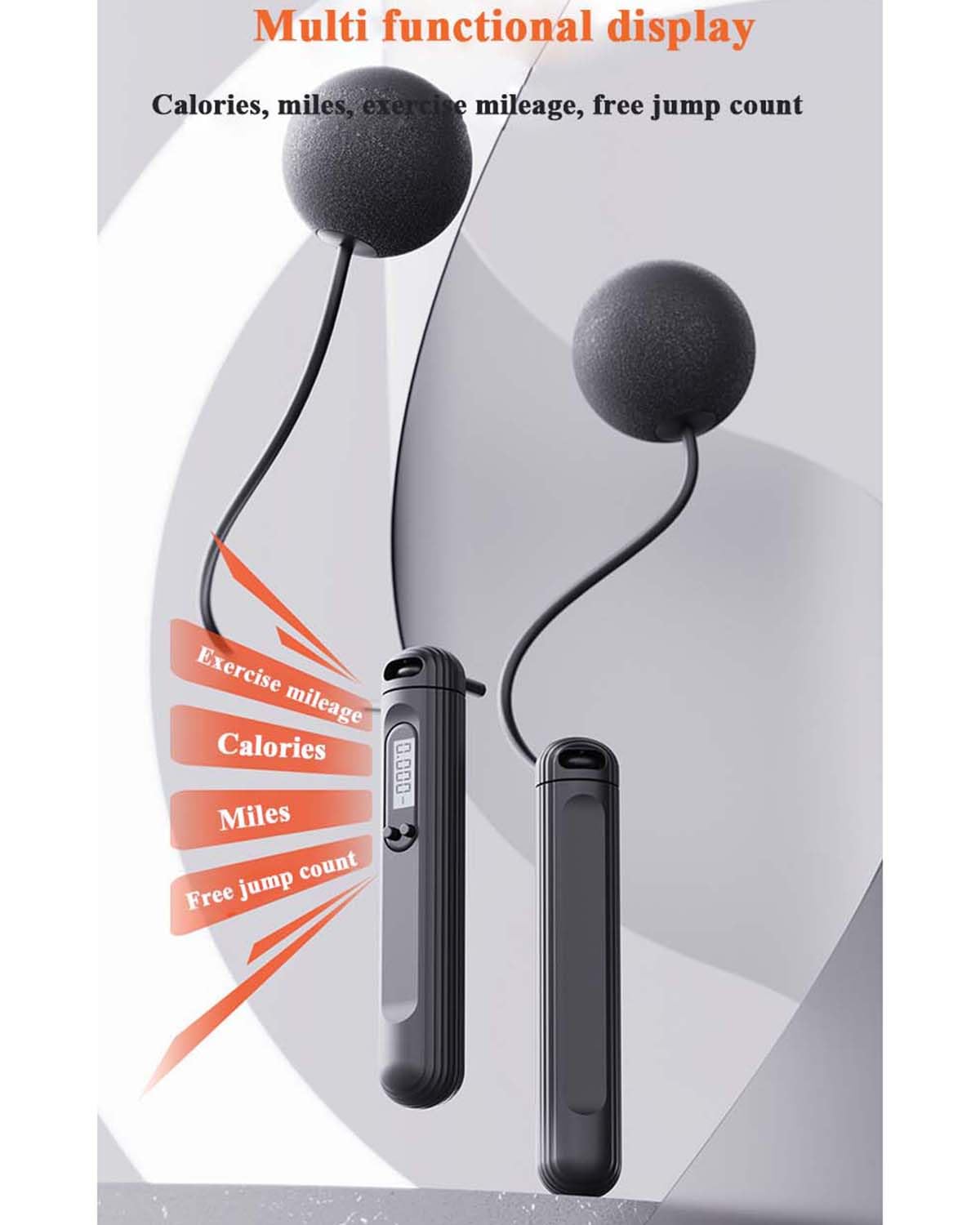 Kabelloses Springseil mit Zähler für Fitness – verstellbares intelligentes Springseil für Männer, Frauen, Kinder, Outdoor, Speedboxen, Crossfit, Workout, Cardio