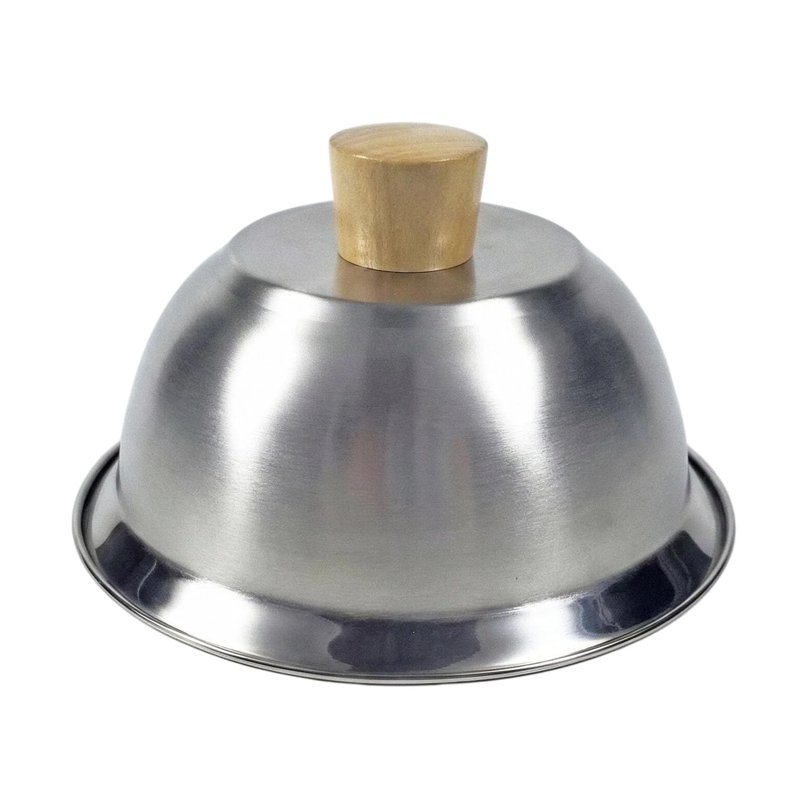 DSLKGWE Rustproof Stainless Steel Burger Press Cover with Comfortable Wood Handle for Home and Commercial Kitchens Nonstick Hamburgers Maker