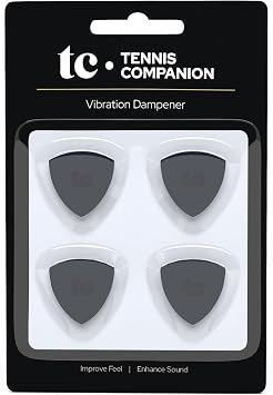 TennisCompanion - Tennis Dampener for Racket, Tennis Shock Absorber, Tennis Vibration Dampeners for Improved Feel and Enhanced Sound, 4-Pack Tennis Dampener, Black