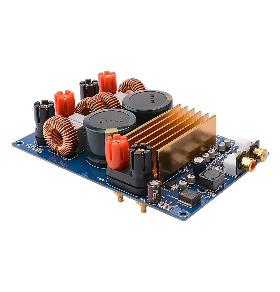 DLOETT-Amplificateur numérique 300 W x 2 Classe D, carte audio, amplificateur de son de puissance stéréo HiFi, mini amplificateur pour cinéma maison DC48 V
