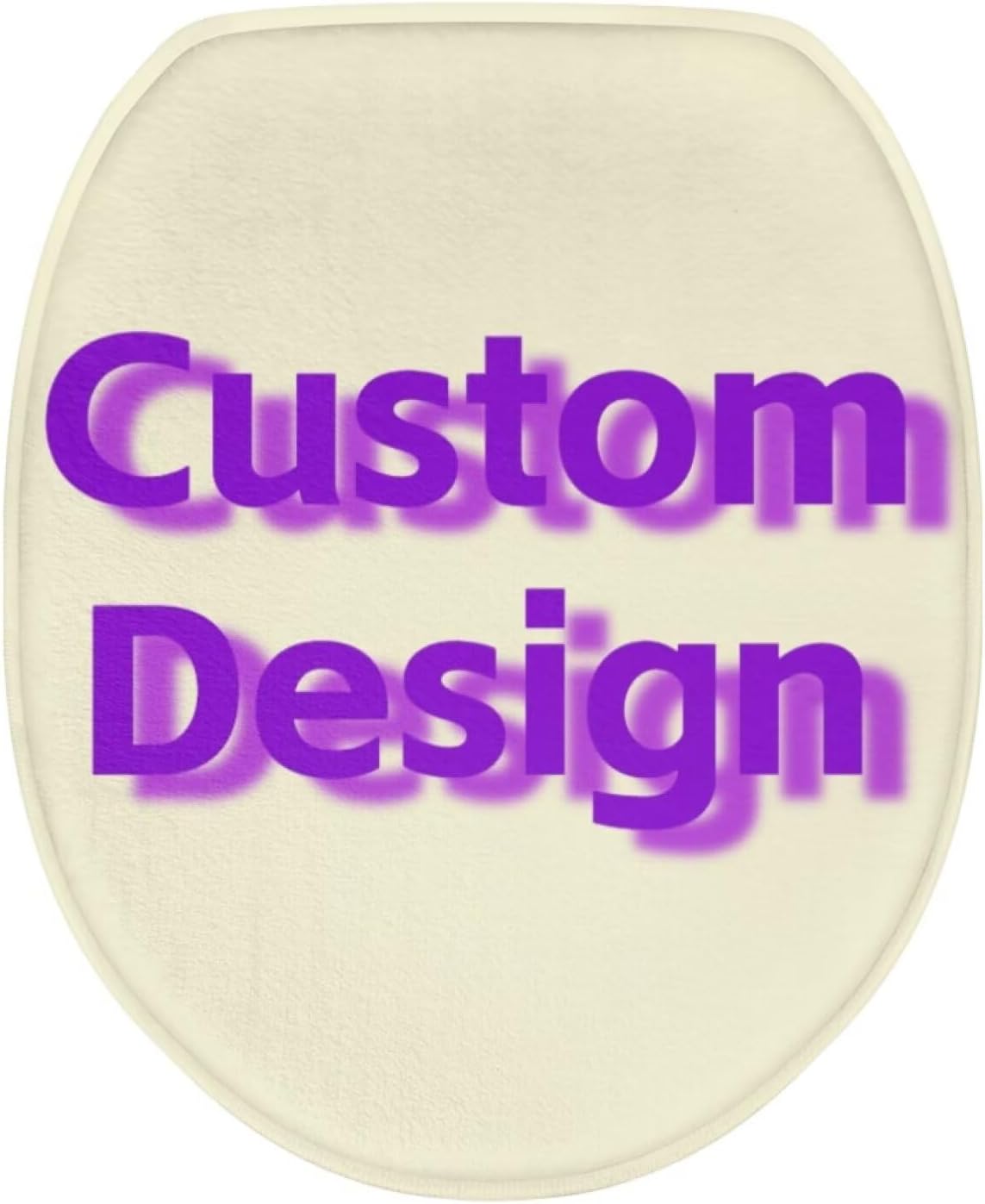 Custom Elongated Toilet Seat Cover Only Personalized Toilet Lid Cover with Picture Text Washbale Toilet Cover with Elastic Band Universal for Most Lids Bathroom Accessories