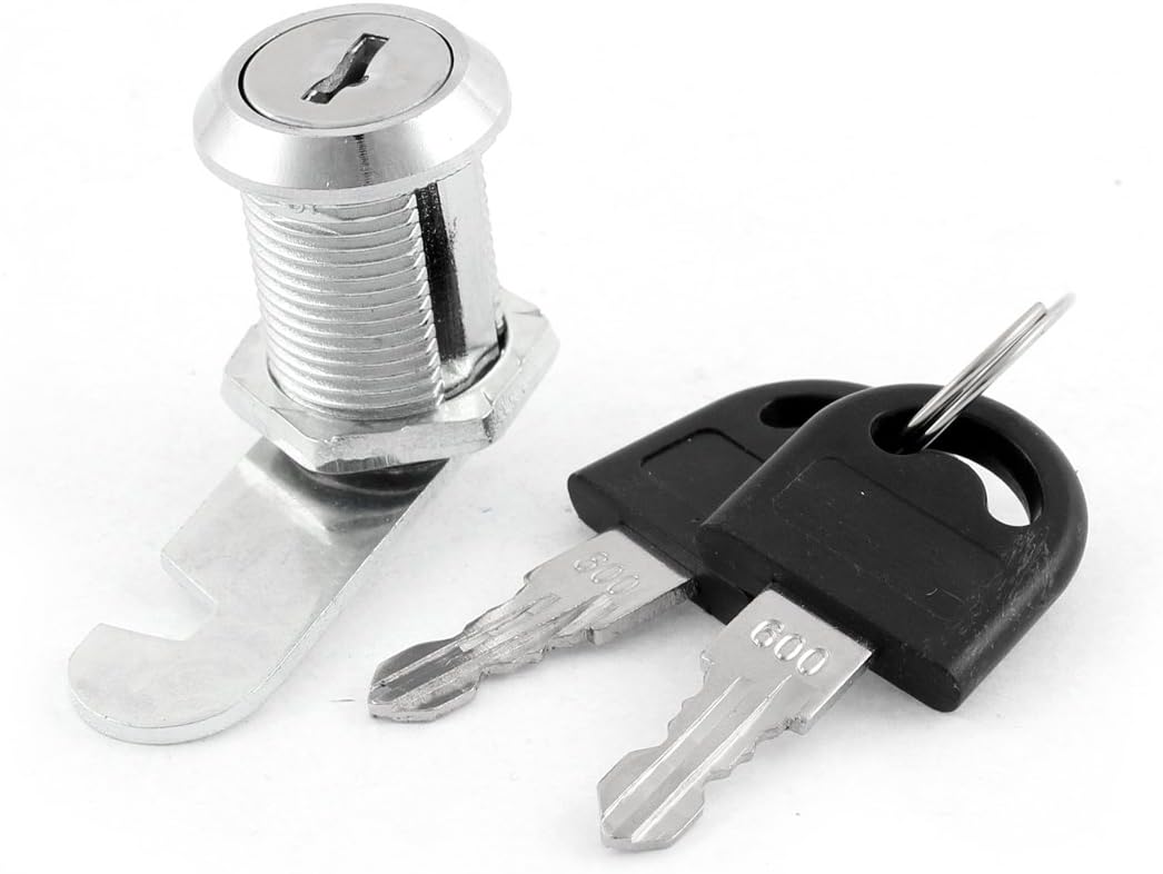 uxcell Mailbox Cabinet Drawer 23mm Head Cylindrical Cam Lock 18x25mm Thread with 2 Keys