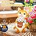 GIGALUMI Solar Garden Decor Flower Pot Cat Statues Outdoor, Birthday Gifts for Women Mom Grandma Senior Elder, Cat Ornament for Balcony, Garden, Patio, Yard, Lawn