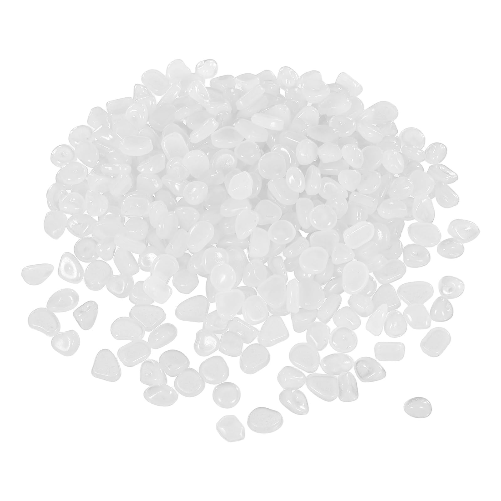 YELARXI Glow in the Dark Stones, Luminous Pebbles Stones Glowing Rocks Decorative Light Up Pebbles 3000 Pcs & White -Fitting for (Fish Tank/Outdoor Garden Decor/Yard/Walkway)