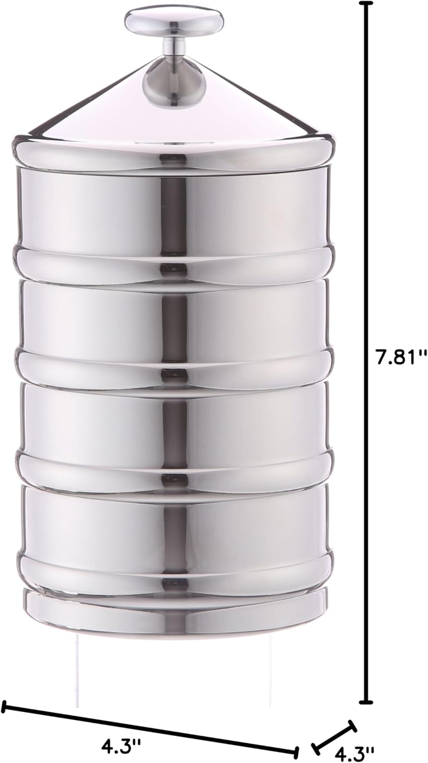 Alessi CB03 Kalisto' 3" Kitchen Box, Silver