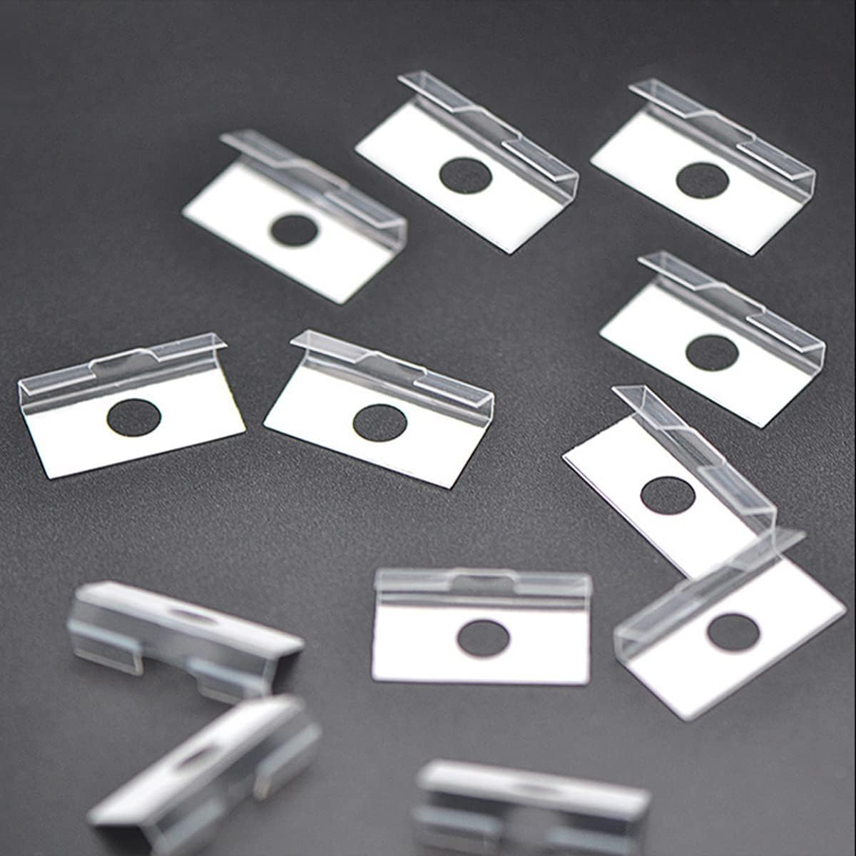 100Pcs Plastic Earring Card Adapter Self-Adhesive Jewelry Card Adapter with Slot and Hole Earring Card Back Hook Earring Card Lip Hanger for Jewelry Earrings Necklace Accessories Display Card image 4