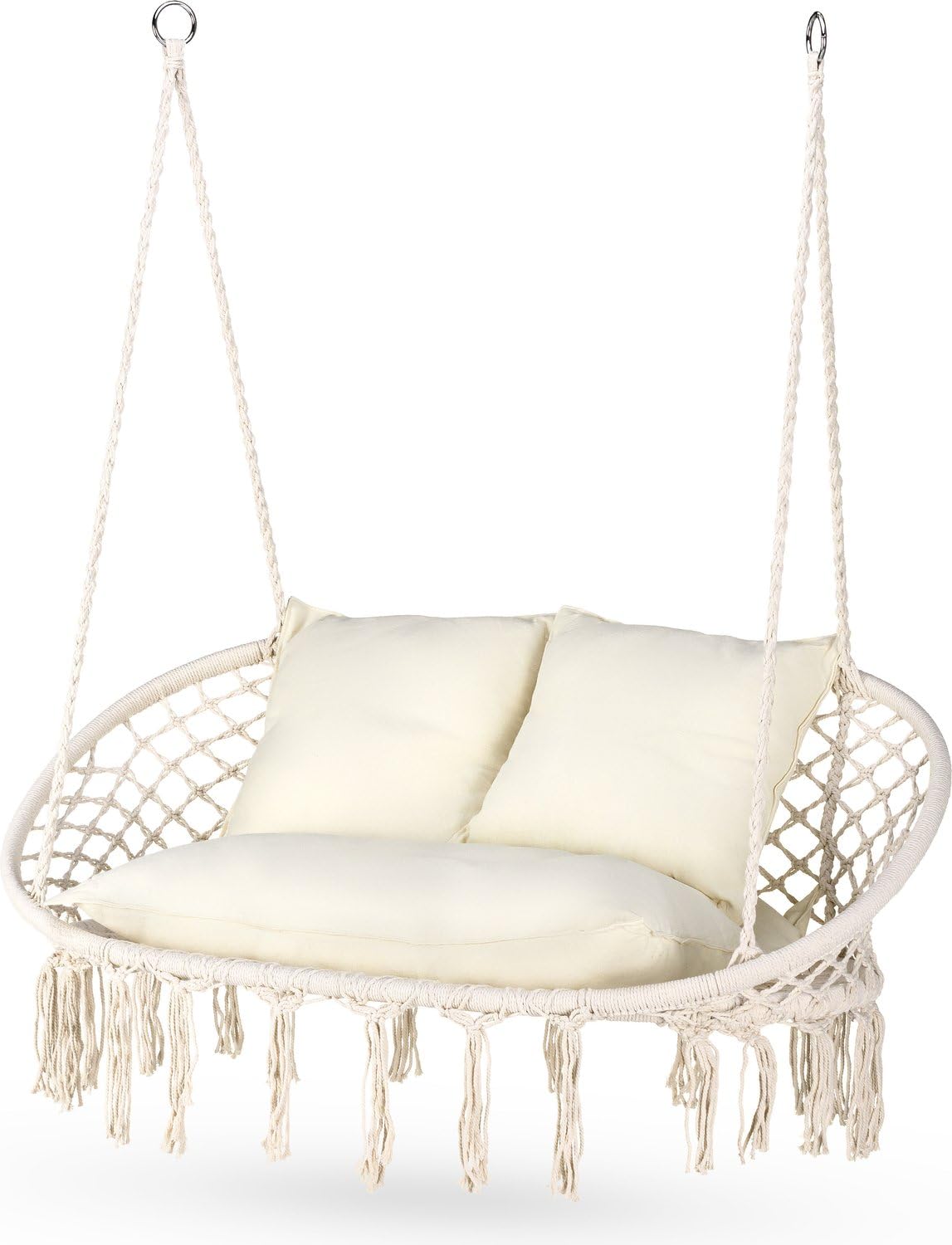 Poltrona Sospesa Doppia Boho - Portata Massima 200kg - Altalena da Interno ed Esterno