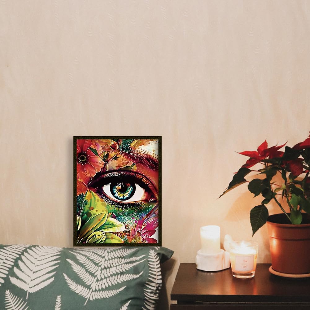 WEBEEDY Kit per pittura su tela, 20 x 25 cm, motivo mandala, pre-disegnato, pittura fai da te, bomboniere, sorseggiare e artigianato, arte per decorare le pareti della casa, confezione da 2