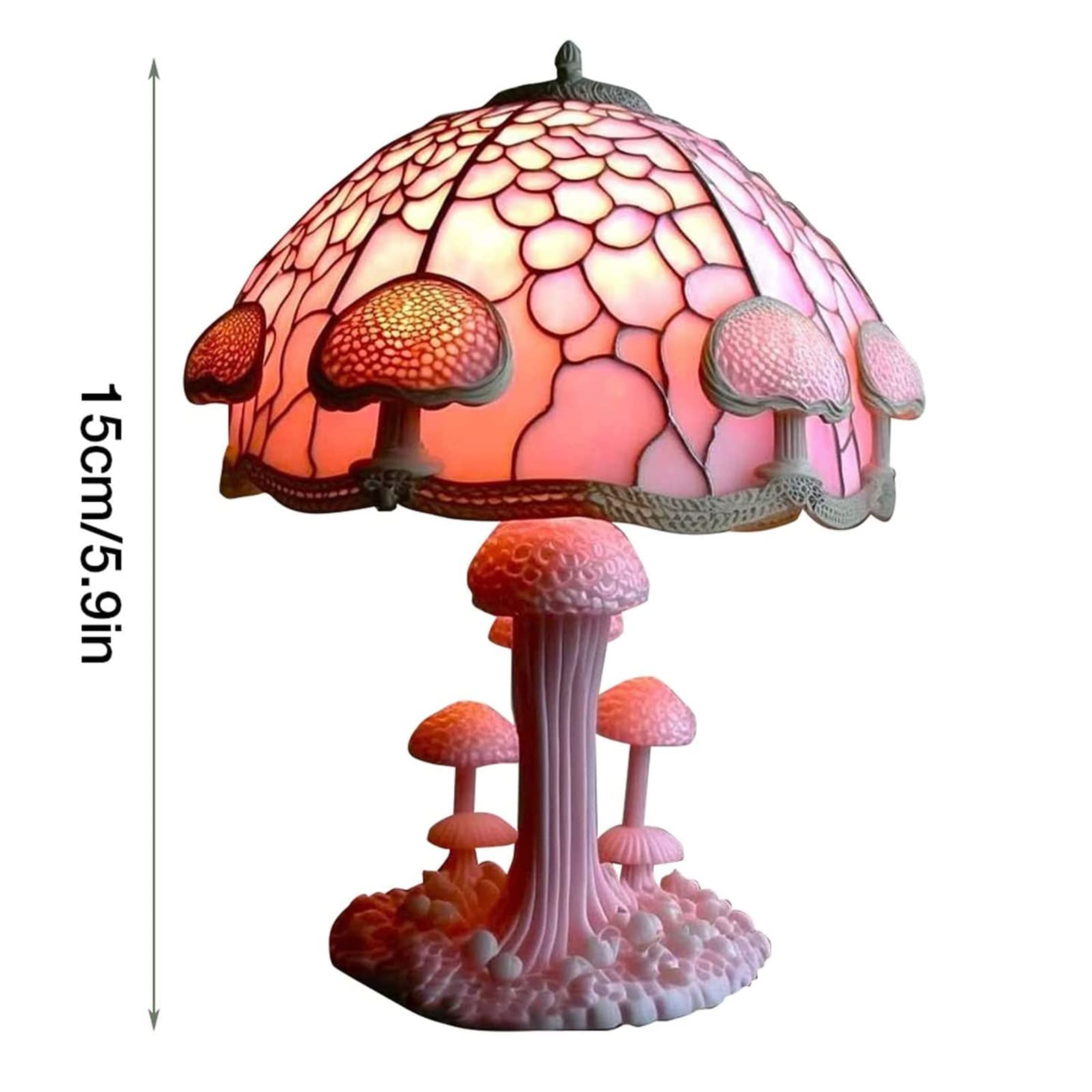 Nachtlichter in Tierform, Fantasy Stained Plant Series Mini-Nachttischlampe im Vintage-Stil, dekorative Nachttischlampe aus böhmischem Harzpilz(H)